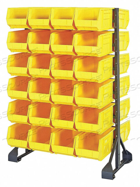 OEM#: QRU-12D-240-48YLBIN СТЕЛЛАЖ НАПОЛЬНЫЙ НА РЕЛЕЙКУ 48 ЯЩИКОВ ЖЕЛТЫЙ от Quantum Storage Systems