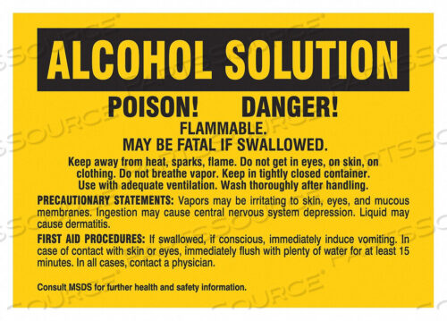 OEM#: 20196QLSCHEMICAL LABEL POLYESTER PK25 by Brady Americas