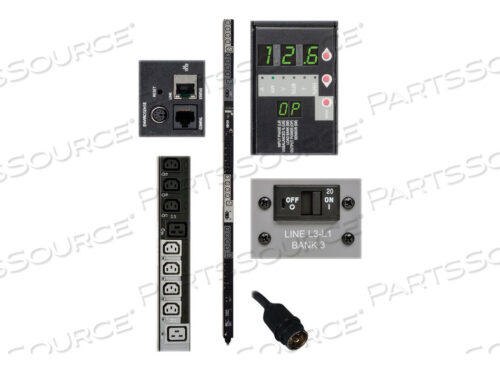 PDU 3-ФАЗНЫЙ ПЕРЕКЛЮЧАЕМЫЙ 208 В 12,6 КВТ HUBBELL 24 C13, 6 C19 0URM TAA