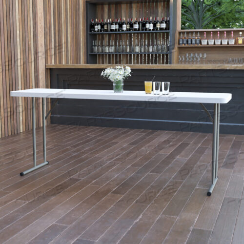 OEM#: DAD-YCZ-180-GW-GGELON 6-ФУТОВЫЙ СКЛАДНОЙ ТРЕНИРОВОЧНЫЙ СТОЛ ИЗ БЕЛОГО ГРАНИТА ПЛАСТИКА от Flash Furniture