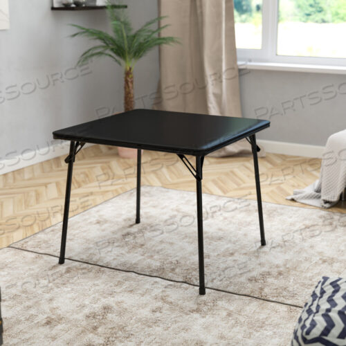 OEM#: JB-2-GGMADELYN BLACK FOLDING CARD TABLE - LIGHTWEIGHT PORTABLE FOLDING TABLE WITH COLLAPSIBLE LEGS by Flash Furniture