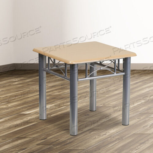 OEM#: JB-6-END-NAT-GGTROY NATURAL LAMINATE END TABLE WITH SILVER STEEL FRAME by Flash Furniture