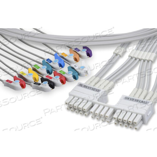 Заменяет Mortara Instrument, Inc 9293-047-60MORTARA &gt, СОВМЕСТИМЫЙ С BURDICK ЭКГ ОТВЕДЕНИЯ 10 ОТВЕДЕНИЙ PINCH/GRABBER BAG OF 1