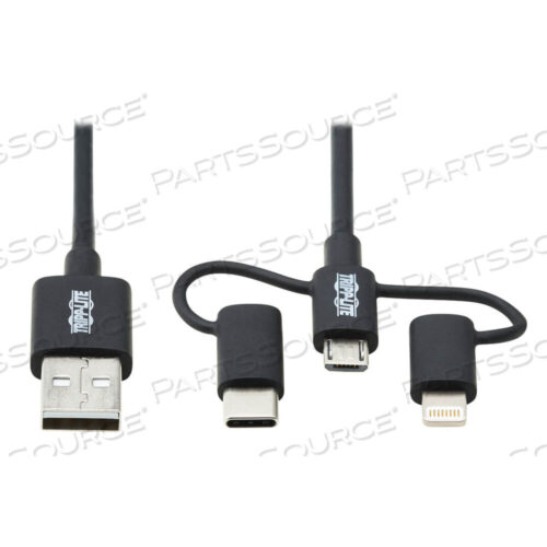 OEM#: M101-006-LMC-BKUSB-A TO LIGHTNING, USB MICRO-B И USB C КАБЕЛЬ СИНХРОНИЗАЦИИ/ЗАРЯДКИ 6 ФУТОВ от Tripp Lite