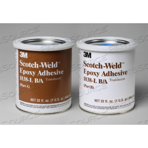 OEM#: 700003622421200-22646 3M-WELD EPOXY ADHESIVE 1838L TRANSLUCENT PART B/A, 1 КВАРТА KIT от 3M Consumer