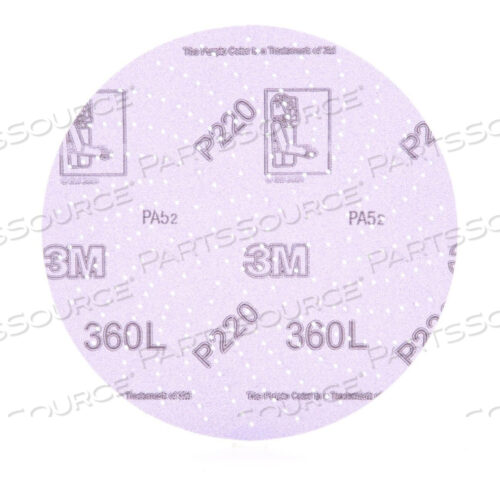 OEM#: 70100299417010029941 3M™ HOOKIT™ 360L DISC, COATED, 5 INCH DIA, P220 GRIT, AO, 12000 RPM by 3M Consumer