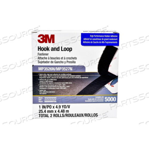 OEM#: 700005221251131-06481 3M FASTENER MP3526N/MP3527N HOOK AND LOOP S030 BLACK,1X 5YD 0.15 by 3M Consumer