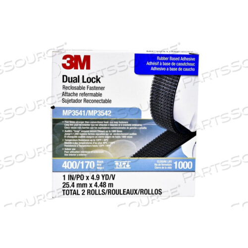 OEM#: 700005188251131-06483 3M ДВОЙНОЙ ЗАМОК ПОВТОРНО ЗАКРЫВАЕМАЯ ЗАСТЕЖКА MP3541/MP3542 400/170 ЧЕРНЫЙ, 1X 5YD .23 от 3M Consumer