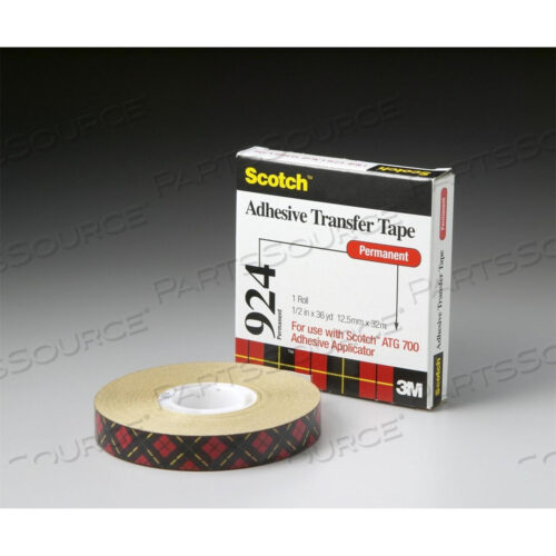OEM#: 70103020257010302025 ЛЕНТА КЛЕЙКАЯ ДЛЯ ПЕРЕНОСА SCOTCH® ATG 924, ПРОЗРАЧНАЯ, ШИРИНОЙ 1/2 ДЮЙМА от 3M Consumer