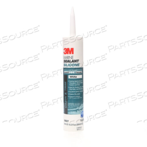OEM#: 700012047651135-08027 3M MARINE GRADE СИЛИКОНОВЫЙ ГЕРМЕТИК БЕЛЫЙ, PN08027, КАРТРИДЖ 1/10 ГАЛЛОНА от 3M Consumer