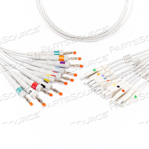 Заменяет GE Medical Systems Information Technology (GEMSIT) 2104724-00510 LEAD BANANA PLUG LEADWIRE SET
