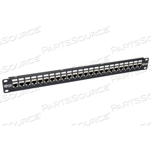 OEM#: N254-024-SH-6A24-PORT CAT6A ЭКРАНИРОВАННАЯ ПРОХОДНАЯ КОММУТАЦИОННАЯ ПАНЕЛЬ ДЛЯ МОНТАЖА В СТОЙКУ 1U TAA от Tripp Lite