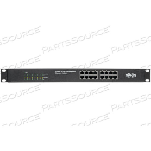 OEM#: NG16POE16-ПОРТОВЫЙ ГИГАБИТНЫЙ ETHERNET-КОММУТАТОР НЕУПРАВЛЯЕМЫЙ С POE+ 260 Вт МЕТАЛЛИЧЕСКИЙ 1URM от Tripp Lite