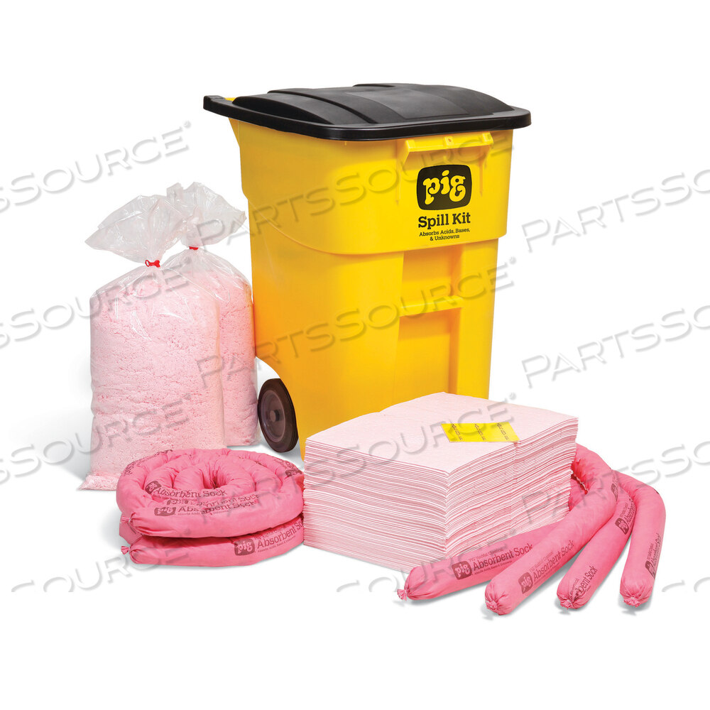 OEM#: KIT366PIG КОМПЛЕКТ ДЛЯ УСТРАНЕНИЯ РАЗЛИВОВ ОПАСНЫХ ВЕЩЕСТВ В ВЫСОКОПРОЗРАЧНОМ МОБИЛЬНОМ КОНТЕЙНЕРЕ от New Pig Corporation