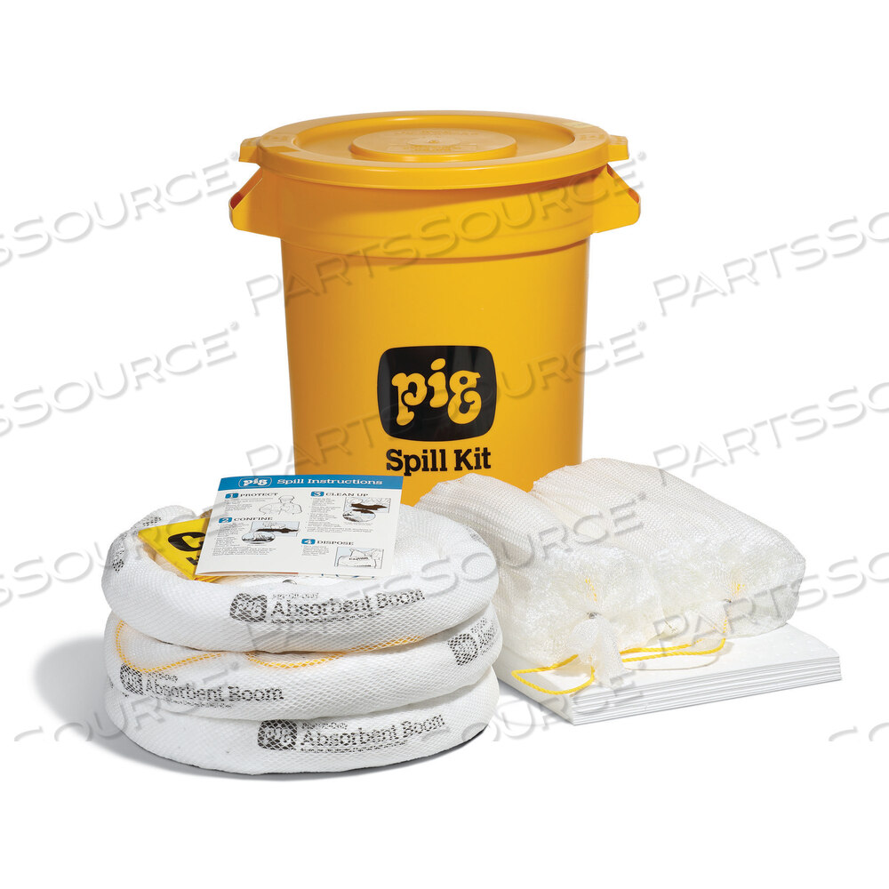 OEM#: KIT4300PIG НАБОР ДЛЯ УСТРАНЕНИЯ РАЗЛИВОВ ТОЛЬКО МАСЛА В 20-ГАЛЛОННОМ ЭКОНОМИЧНОМ КОНТЕЙНЕРЕ С ВЫСОКОЙ ВИДИМОСТЬЮ от New Pig Corporation
