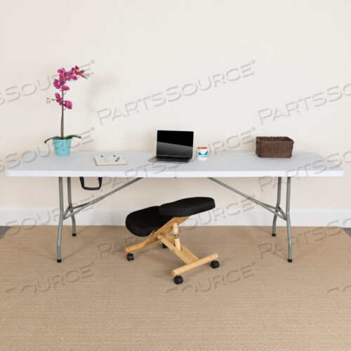 OEM#: RB-3096FH-GGKATHRYN 8-ФУТОВЫЙ ДВУХСКЛАДНОЙ СТОЛ ИЗ БЕЛОГО ГРАНИТА ДЛЯ БАНКЕТА И МЕРОПРИЯТИЙ С РУЧКОЙ ДЛЯ ПЕРЕНОСКИ от Flash Furniture