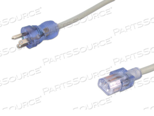 OEM#: RPC55818FT 16 AWG NEMA 5-15P - C13 ШНУР ПИТАНИЯ МЕДИЦИНСКОГО КЛАССА - СЕРЫЙ от Replacement Parts Industries (RPI)