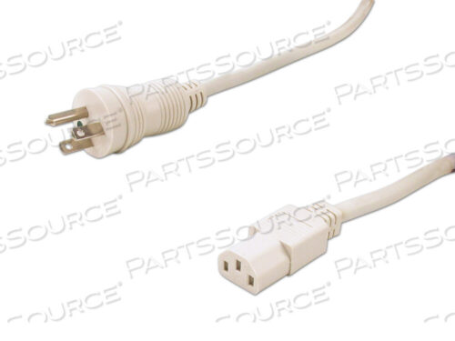 OEM#: RPC55925FT 16 AWG NEMA 5-15P - C13 ШНУР ПИТАНИЯ МЕДИЦИНСКОГО КЛАССА - СЕРЫЙ от Replacement Parts Industries (RPI)