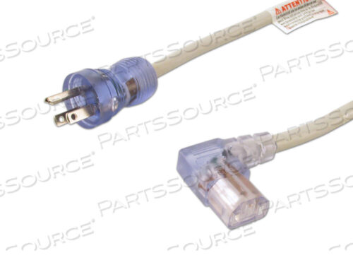 OEM#: RPC77525FT 14 AWG NEMA 5-15P - C13L ШНУР ПИТАНИЯ ДЛЯ МЕДИЦИНСКОГО КЛАССА - СЕРЫЙ от Replacement Parts Industries (RPI)