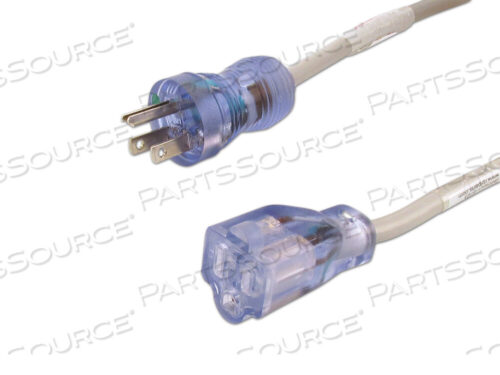 OEM#: RPC871УДЛИНИТЕЛЬНЫЙ ШНУР МЕДИЦИНСКОГО КЛАССА, СЕРЫЙ, 16 AWG, 125 В переменного тока, 13 А, NEMA 5-15P - NEMA 5-15R, ТЕРМОПЛАСТИК, 12 ФУТОВ от Replacement Parts Industries (RPI)