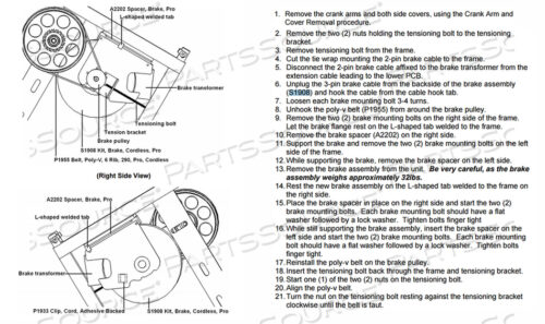 OEM#: S1908KIT BRAKE CORDLESS PRO W/ BRAC by Life Fitness