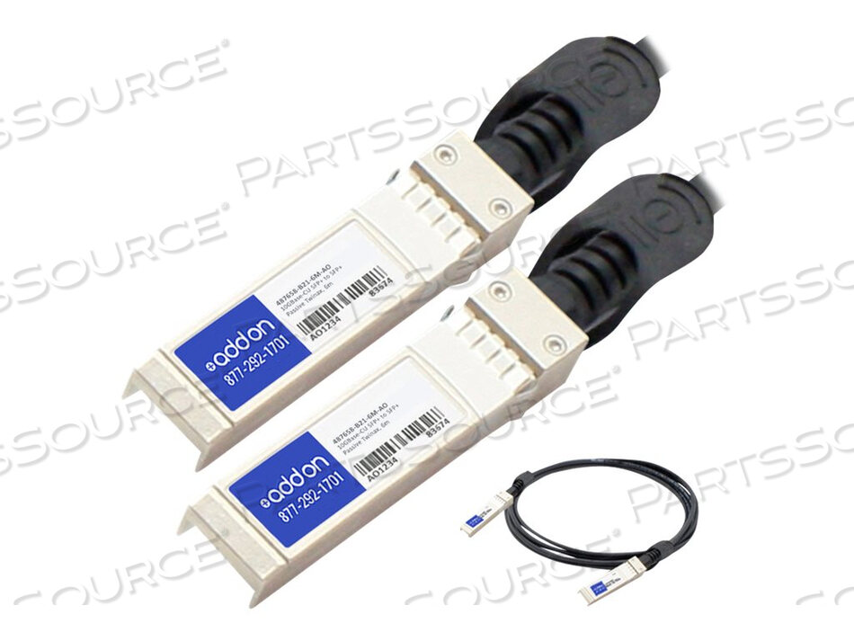 OEM#: 487658-B21-6M-AOADDON СОВМЕСТИМЫЙ С HP TAA-СОВМЕСТИМЫЙ КАБЕЛЬ ПРЯМОГО ПОДКЛЮЧЕНИЯ 10GBASE-CU SFP+ К SFP+ (P by ADDON