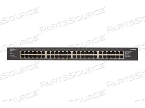 OEM#: GS348PP-100NAS48-ПОРТОВЫЙ GIGABIT ETHERNET НЕУПРАВЛЯЕМЫЙ POE+ КОММУТАТОР С БЮДЖЕТОМ POE 380 Вт И 24 ПОРТАМИ от Netgear