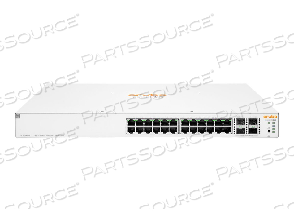 КОММУТАТОР HPE ARUBA INSTANT ON 1930 24G CLASS4 POE 4SFP/SFP+ 370 Вт, КОММУТАТОР, L3, УПРАВЛЯЕМЫЙ, 24 X 10/100/1000 (POE) + 4 X 1 GIGABIT / 10 GIGABIT SFP+, RA