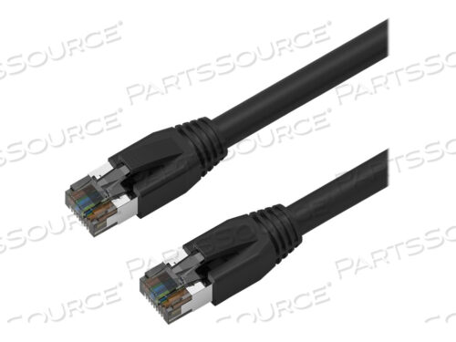 AXIOM, соединительный кабель, RJ-45 (M) - RJ-45 (M), 4 фута, 0,3 дюйма, S/FTP, CAT 8, в чехле, без зацепок, многожильный, черный