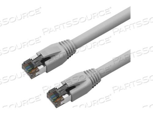 AXIOM, соединительный кабель, RJ-45 (M) - RJ-45 (M), 4 фута, 0,3 дюйма, S/FTP, CAT 8, в чехле, без зацепок, многожильный, серый