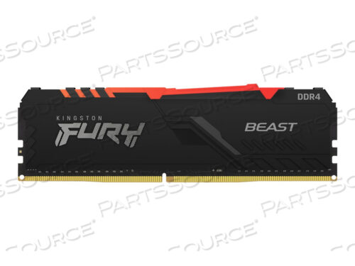 FURY BEAST RGB, DDR4, МОДУЛЬ, 16 ГБ, DIMM 288-КОНТАКТНЫЙ, 3200 МГЦ / PC4-25600, CL16, 1,35 В, БЕЗ БУФЕРА, NON-ECC, ЧЕРНЫЙ