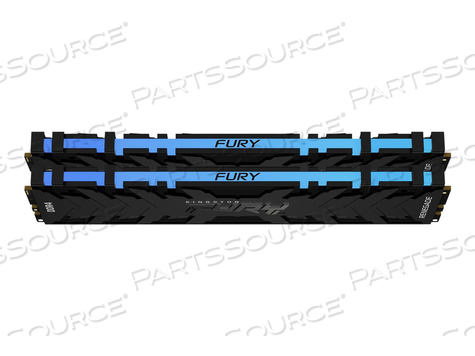 FURY RENEGADE RGB, DDR4, КОМПЛЕКТ, 32 ГБ: 2 X 16 ГБ, DIMM 288-КОНТАКТНЫЙ, 3200 МГЦ / PC4-25600, CL16, 1,35 В, БЕЗ БУФЕРА, NON-ECC, ЧЕРНЫЙ