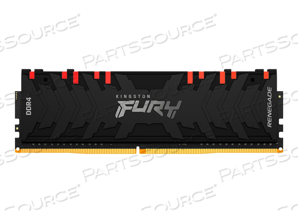 FURY RENEGADE RGB, DDR4, КОМПЛЕКТ, 64 ГБ: 2 X 32 ГБ, DIMM 288-КОНТАКТНЫЙ, 3200 МГЦ / PC4-25600, CL16, 1,35 В, БЕЗ БУФЕРА, NON-ECC, ЧЕРНЫЙ