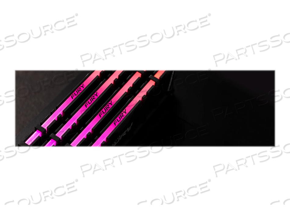 FURY RENEGADE RGB, DDR4, МОДУЛЬ, 32 ГБ, DIMM 288-КОНТАКТНЫЙ, 3600 МГЦ / PC4-28800, CL18, 1,35 В, БЕЗ БУФЕРА, NON-ECC, ЧЕРНЫЙ