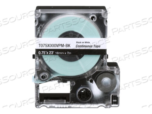 OEM#: T075X000VPM-BKPANDUIT - ВИНИЛ - ЧЕРНЫЙ НА БЕЛОМ - РУЛОН (1,8 СМ X 7 М) 1 РУЛОН(Ы) НЕПРЕРЫВНОЙ ЛЕНТЫ - ДЛЯ PANDUIT MP100, MP300 от Panduit