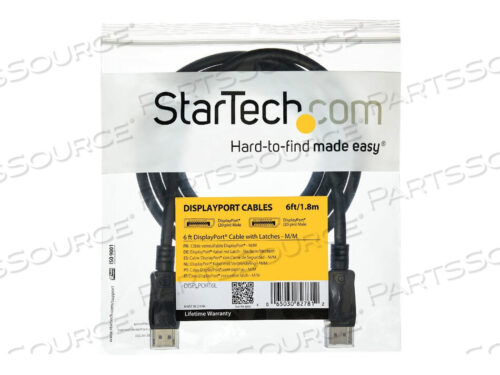 OEM#: DISPLPORT6L10PK6FT КАБЕЛЬ DISPLAYPORT 1.2 4K, 10 ШТ. от StarTech.com Ltd.