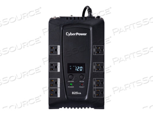 CP825LCD, ИБП, AC 120 В, 450 ВТ, 825 ВА, 9 АЧ, USB, ВЫХОДНЫЕ РАЗЪЕМЫ: 8