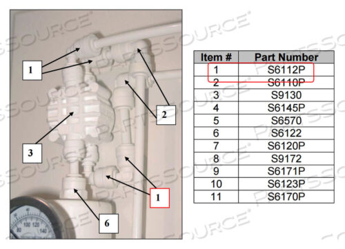 OEM#: S6112PS6112 ПОВОРОТНЫЙ ВСТАВНОЙ КОЛЕНЧАТЫЙ 1/4X1/4 от SciCan USA (Медицинское подразделение)