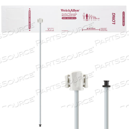 OEM#: SOFT-12L-1TPFULLY CONFIGURED FLEXIPORT BLOOD PRESSURE CUFFS, LARGE(12L) ADULT LONG 32-43 CM, SINGLE TUBE, TRI-PURPOSE, DISPOSABLE (20 CUFFS/CASE) by Welch Allyn Inc.
