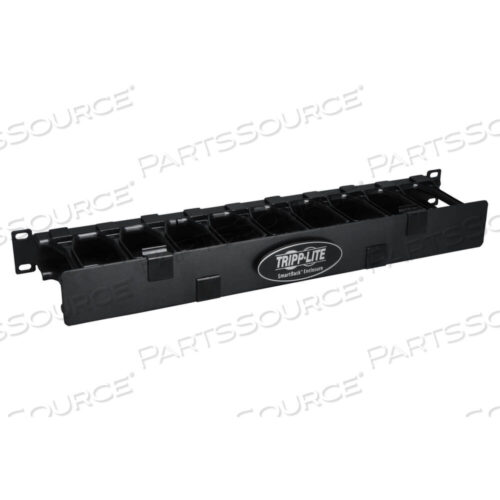 OEM#: SRCABLEDUCT1UHDRACK ENCLOSURE HORIZONTAL CABLE MANAGER STEEL W FINGER DUCT 1URM by Tripp Lite