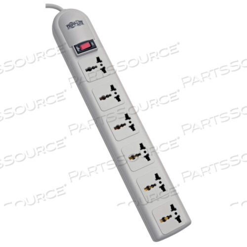 OEM#: SUPER6OMNIDINTERNATIONAL SURGE PROTECTOR STRIP 230V 6 UNIVERAL OUTLET by Tripp Lite