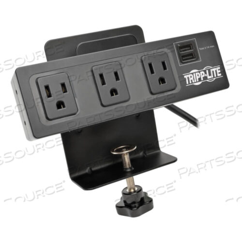OEM#: TLP310USBC3-OUTLET SURGE PROTECTOR STRIP СТОЛ CLAMP С 2-ПОРТОВОЙ USB-ЗАРЯДКОЙ от Tripp Lite
