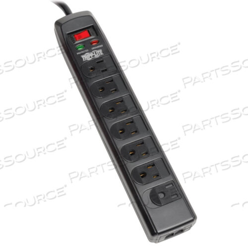OEM#: TLP706TELCSURGE PROTECTOR STRIP 120V 7 OUTLETS RJ11 6FT CORD 1440 JOULE от Tripp Lite