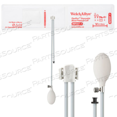 OEM#: VINYL-07-2BVПОЛНОСТЬЮ КОНФИГУРИРОВАННЫЕ МАНЖЕТЫ FLEXIPORT ДЛЯ ИЗМЕРЕНИЯ АРТЕРИАЛЬНОГО ДАВЛЕНИЯ, ДЛЯ МЛАДЕНЦЕВ (7) 9-13 СМ, ДВОЙНАЯ ТРУБКА, СИСТЕМА НАДУВАНИЯ, ОДНОРАЗОВЫЕ ВИНИЛОВЫЕ (20 МАНЖЕТ В КОРОБКЕ) от Welch Allyn Inc.