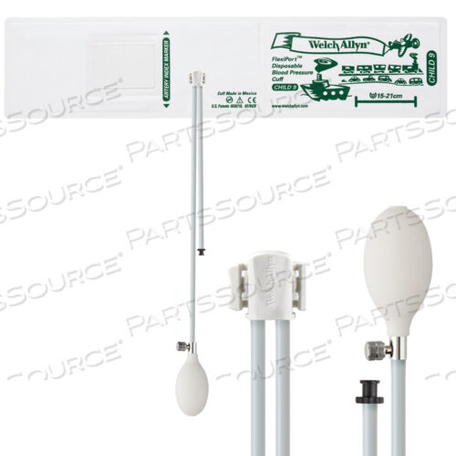 OEM#: VINYL-09-2BVПОЛНОСТЬЮ КОНФИГУРИРОВАННЫЕ МАНЖЕТЫ FLEXIPORT ДЛЯ ИЗМЕРЕНИЯ АРТЕРИАЛЬНОГО ДАВЛЕНИЯ, ДЕТСКИЕ (9) 15-21 СМ, ДВОЙНАЯ ТРУБКА, СИСТЕМА НАДУВАНИЯ, ОДНОРАЗОВЫЕ ВИНИЛОВЫЕ (20 МАНЖЕТ В КОРОБКЕ) от Welch Allyn Inc.