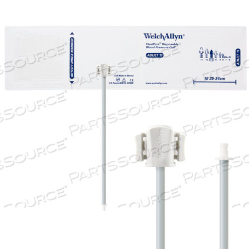 OEM#: VINYL-11-1HPFLEXIPORT ПОЛНОСТЬЮ КОНФИГУРИРОВАННЫЕ МАНЖЕТЫ ДЛЯ ИЗМЕРЕНИЯ АРТЕРИАЛЬНОГО ДАВЛЕНИЯ, ДЛЯ ВЗРОСЛЫХ (11) 25-34 СМ, ОДИНАРНАЯ ТРУБКА, ШТЫКОВОЙ КРЕПЛЕНИЕ, ОДНОРАЗОВЫЕ ВИНИЛ (20 МАНЖЕТ/КОРОБКА) от Welch Allyn Inc.