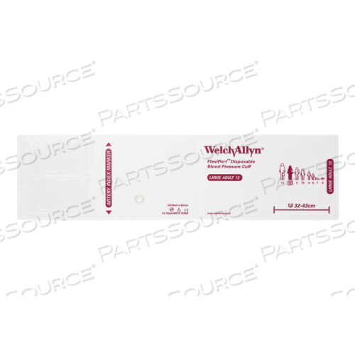 OEM#: VINYL-12МАНЖЕТА FLEXIPORT, БОЛЬШАЯ ДЛЯ ВЗРОСЛЫХ (12), ОДНОРАЗОВАЯ ВИНИЛОВАЯ (20 МАНЖЕТ/КОРОБКА) от Welch Allyn Inc.