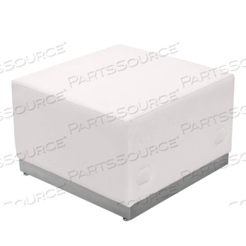 OEM#: ZB-803-OTTOMAN-WH-GGHERCULES ALON SERIES MELROSE WHITE LEATHERSOFT PUSHED STAINL STEEL BASSED от Flash Furniture