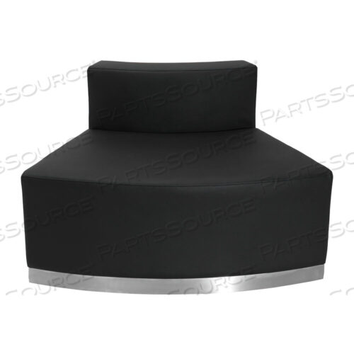 OEM#: ZB-803-OUTSEAT-BK-GGHERCULES СТУЛ СЕРИИ ALON BLACK LEATHERSOFT CONVEX С ОСНОВАНИЕМ ИЗ МАТОВОЙ НЕРЖАВЕЮЩЕЙ СТАЛИ от Flash Furniture