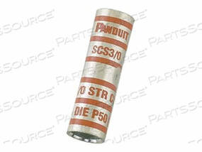 OEM#: SCS2/0-XSPLICE, BUTT, COMPRESSION, COPPER, 2/0 AWG, BLACK, 2 IN. by Panduit